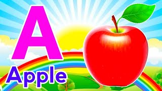 Phonics Song with TWO Words  A For Apple  ABC Alphabet Songs with Sounds for Children [upl. by Yarb166]