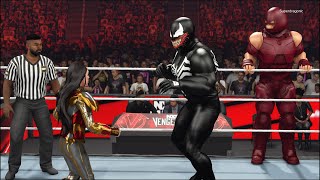 Wonder Wonder vs Venom amp Juggernaut  WWE 2K24 [upl. by Tuchman9]