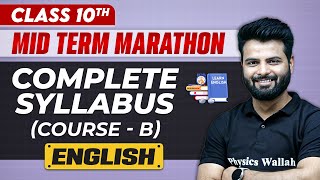 Complete CBSE English  Class 10th  MID Term in One Shot  Marathon Series 🔥 [upl. by Yldarb410]