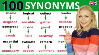 Learn 100 useful English synonyms to boost your English vocabulary [upl. by Kline]