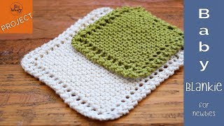 How to knit a Baby Blanket for Beginners step by step  So Woolly [upl. by Marijn869]