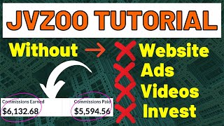 JVZoo Affiliate Marketing Tutorial For Free  Without Website Ads Videos Invest [upl. by Giana]