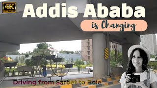 Addis Ababa is Changing 🚘 Sarbet to Bole  አዲስ አበባ  ከሳር ቤት ቦሌ  viral ethiopia [upl. by Hattie131]