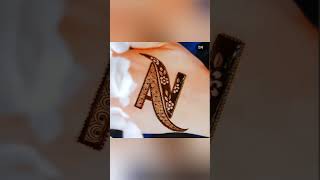 Alphabet mehndi designs shorts youtubeshorts newmehndidesign [upl. by Lamprey]