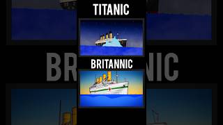 TITANIC VS BRITANNIC  SLEEPING SUN  SINKING ANIMATION FLIPACLIP sinkingships shorts titanic [upl. by Mehalek]