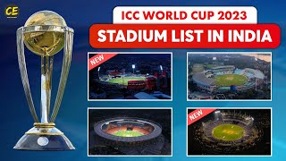 ICC World Cup 2023 Stadiums List In India  World Cup 2023 Venues In India  World Cup 2023 Date [upl. by Harriman]