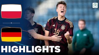 Germany vs Poland  What a Game  Highlights  U19 European Championship Qualification 17102023 [upl. by Chill]