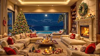 Coastal Christmas Ambience 🎄 Sweet Christmas Bossa Nova Jazz Music amp Soft Waves for a Happy Holiday [upl. by Ransome110]