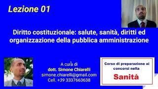 Sanità diritto costituzionale e organizzazione della PA Cod00501 [upl. by Elohcim418]