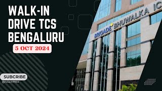 🚨Tcs Walkin Drive Bengaluru 5 oct 2024 Expreance job vacancy🚨 [upl. by Mccafferty]