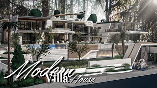 Bloxburg  EP13 Modern Mansion Villa welcometobloxburg Speed Build TOCA blox [upl. by Adler]