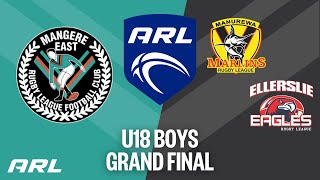 ARL U18 Boys Grand Final  Mangere East Southern Hawks v ManurewaEllerslie Lightning Eagles [upl. by Moriarty]