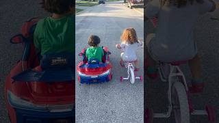 Savvy amp Gabe Race Bike Vs Mini Car 🚗 🚴‍♀️ [upl. by Dric]