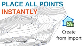 2D to 3D topography using import points file from AutoCad  Revit tutorial [upl. by Leong315]