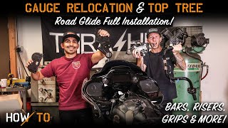 How To Gauge Relocation amp Top Tree Install on a HarleyDavidson Road Glide ST [upl. by Germann]