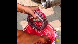 Truck hub greasing I truck rear wheel hub greasing skill IIndian truck mechanics [upl. by Aronoel499]