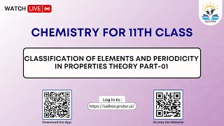 Chemistry Class 11th  Classification of Elements and Periodicity in Properties Theory Part01 [upl. by Aeslehc]