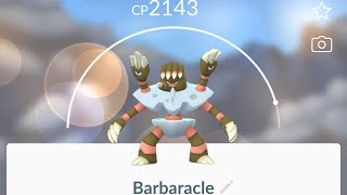 Binacle evolution to Barbaracle in Pokemon go shorts [upl. by Holsworth]