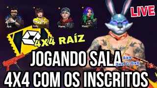 LIVE FF  SALA 4X4 COM INSCRITOS AO VIVO  LOG18FF [upl. by Killian]