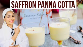 How to Make Saffron Panna Cotta  4 Ingredient Dessert Recipe  Super Easy amp Tasty [upl. by Toor878]