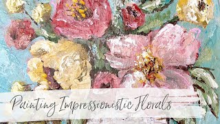 Painting An Impressionistic Floral in Acrylics [upl. by Ulda]