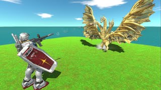 Elemental Gundam Vs Elemental King Ghidorah  Animal Revolt Battle Simulator [upl. by Ettennek727]