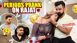 PERIODS PRANK ON HUSBAND🩸😱 amp HIS BOYS😜  Unexpected Reaction🤯  Honeymoon Vlog 12  RajatSwatiVlogs [upl. by Valeta]