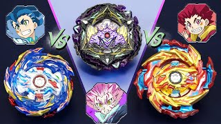 3WAY LIMIT BREAK BATTLE  Lucifer The End VS Helios Volcano VS Hyperion Burn  Beyblade Burst [upl. by Ecnesse]