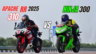 2025 Tvs Apache RR310 Vs 2024 Kawasaki Ninja 300 Drag Race  First on Youtube 🔥 [upl. by Nafis]