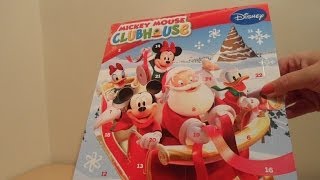 SURPRISE OPENING OF THE DISNEY MICKEY MOUSE CLUBHOUSE CHRISTMAS ADVENT CALENDAR [upl. by Enelrae]