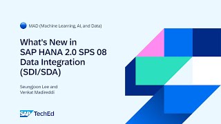 🔵 Whats New in SAP HANA 20 SPS 08 Data Integration SDISDA [upl. by Volotta]