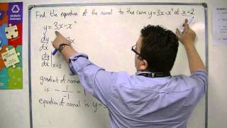 AQA Core 1 706b Finding the equation of a Normal to a Curve [upl. by Alidis]