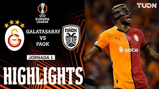 HIGHLIGHTS  Galatasaray vs PAOK  UEFA Europa League 202425  TUDN [upl. by Anny]