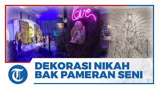 Viral Dekorasi Pesta Pernikahan Bak Pameran Karya Seni Terdapat Lukisan hingga Patung [upl. by Harrell]