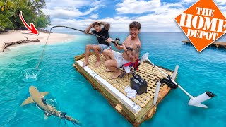 I Built a BUDGET RAFT from Home Depot to Catch Bull Sharks [upl. by De993]