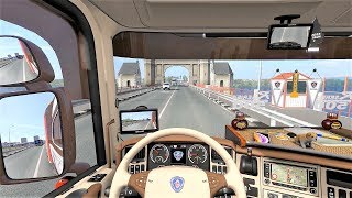 Euro Truck Simulator 2 v135  Scania RJL Tuning V8 Sound  Skin  Interior Ekeri Trailer [upl. by Rand149]