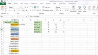 Excel 2013  BITAND BITOR BITXOR  Neue Funktionen [upl. by Nava]