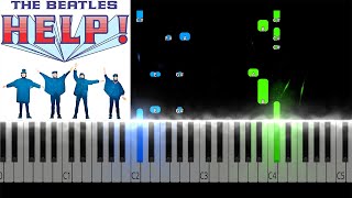 The Beatles  Help Piano Tutorial [upl. by Dorsy]