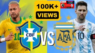 Brazil VS Argentina  New match today  Neymar  Messi  Friendship match [upl. by Kelly]