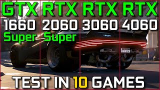 GTX 1660S vs RTX 2060S vs RTX 3060 vs RTX 4060  Test in 10 Games at 1080p [upl. by Gaston787]