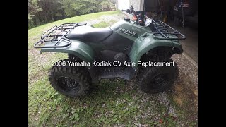 2006 Yamaha Kodiak 450 Rear CV Axle Replacement [upl. by Sirromad]