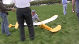 Middle Wallop Free Flight Vintage Model Plane Meeting 050513 [upl. by Nyroc]