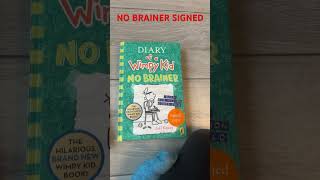 Diary of a wimpy kid NO BRAINER signed edition wimpykid [upl. by Erual]