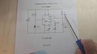 Mono Astável com 555 [upl. by Sarson]