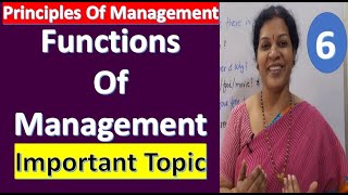 6 Functions Of Management from Principles of Management Subject [upl. by Neerod]