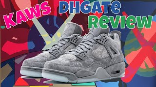 Dhgate Air Jordan 4quot Kawsquot In Depth Review GLOW TEST [upl. by Dareece]