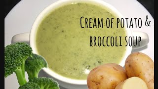 Cream of broccoli amp potato soup  Vegan  plant based recipe  No diary cream [upl. by Adnola]