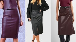 TOP 50 MIND BLOWING BEAUTIFUL EASY TO WEAR PARTY WEAR LEATHER SKIRT DESIGN AND IDEAS FOR LADIES [upl. by Ardnasella212]