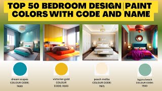 2024 Top 50 Bedroom Interior Design Ideas With Wall Paint Color Code  Bedroom Wall Color With Code [upl. by Kresic]