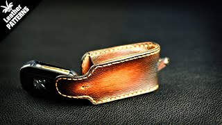 Leather car key case tutorial [upl. by Yajnas]